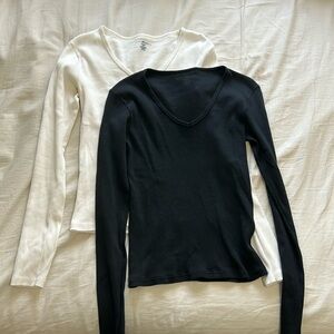 two brandy melville long sleeve shirts